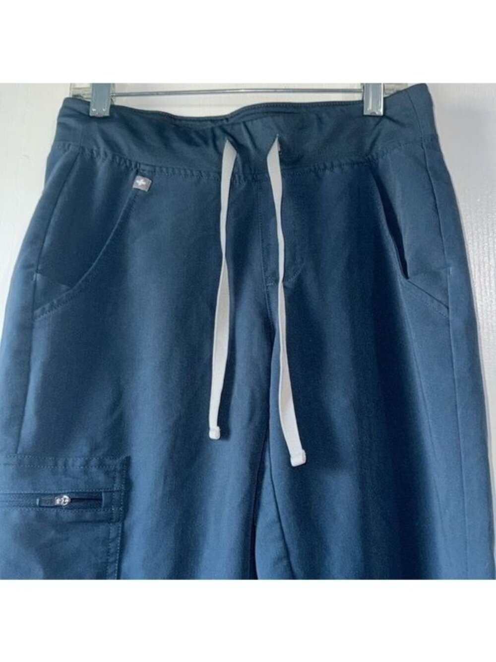 Figs Technical Collection Jogger Scrub Pants XXS Navy Blue Polyester Blend Elast - Picture 4 of 11